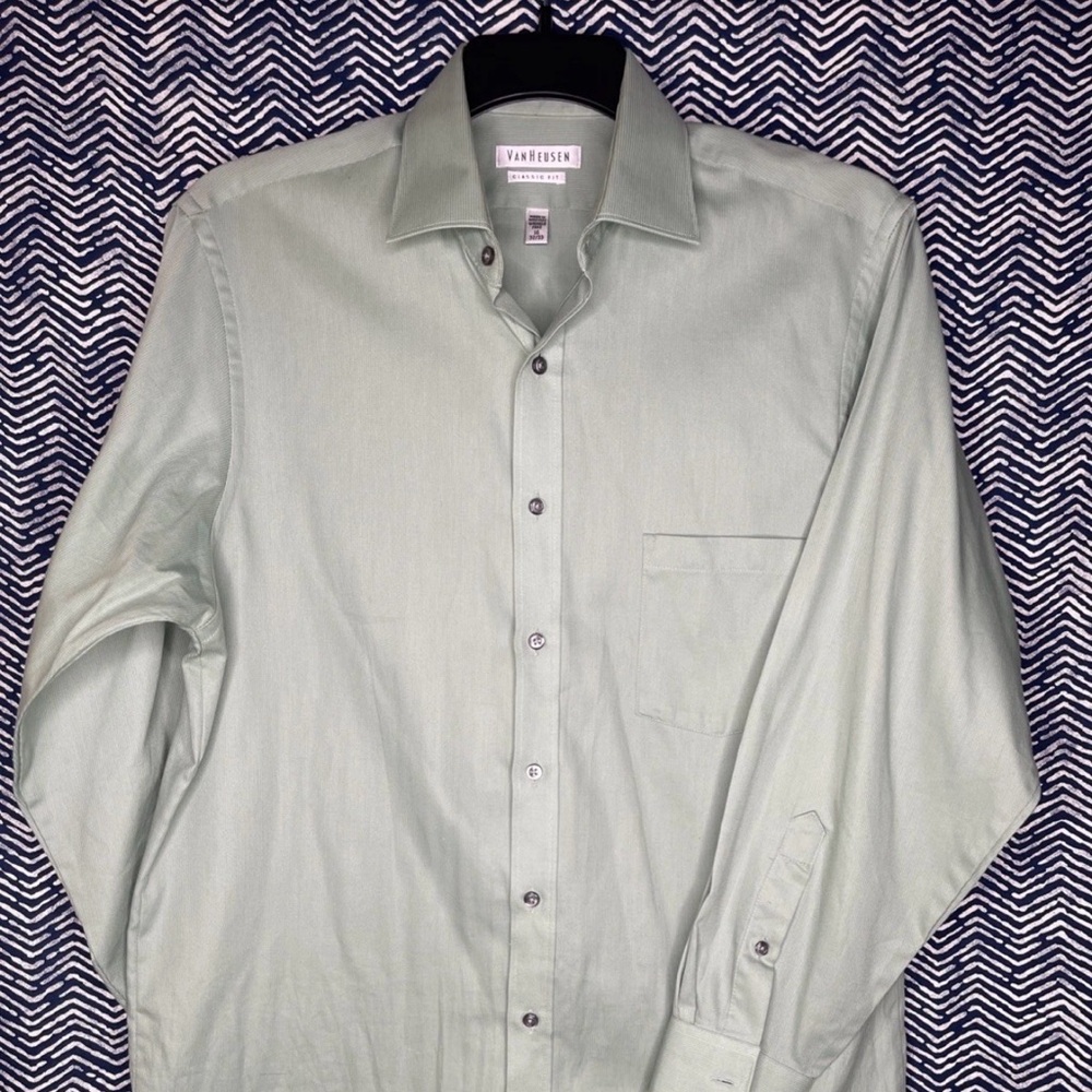 Van Heusen Mint Green Dress Shirt